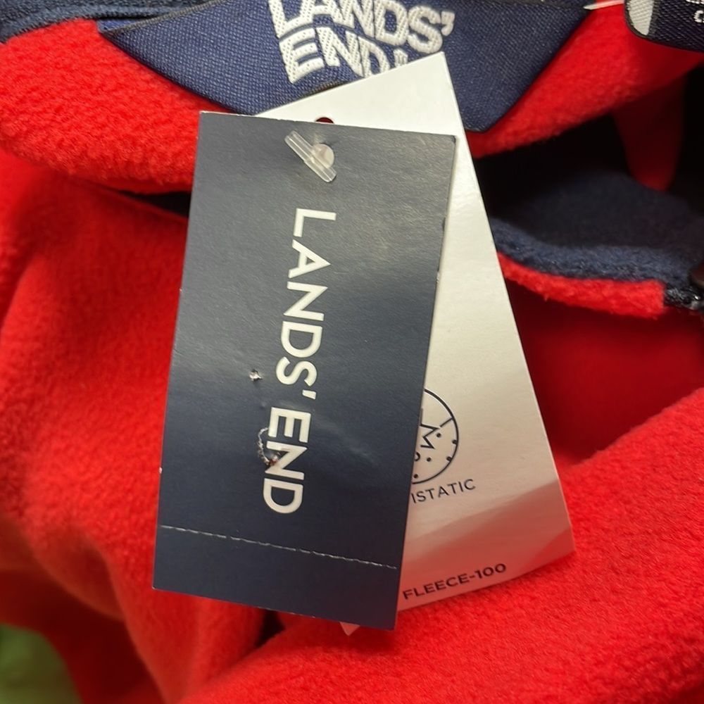 Lands ends 1/4 zipper pull over fleece - Picture 10 of 12